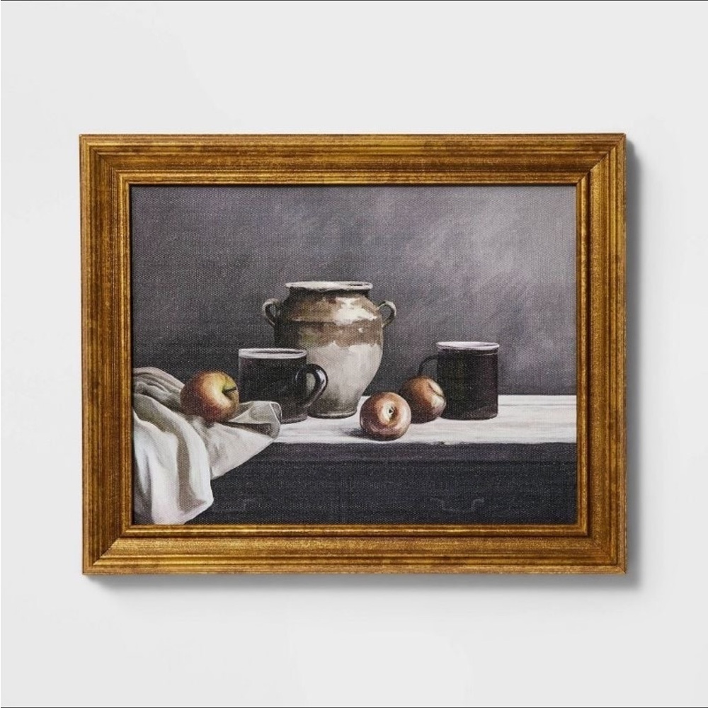 12" x 10" Moody Still Life Framed Wall Art Canvas - Threshold™ with Studio McGee